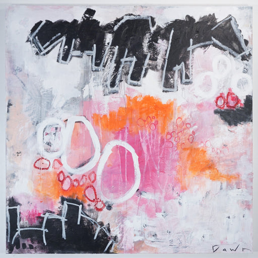 36"x36" acrylic, oil pastel, and oilstick on canvas