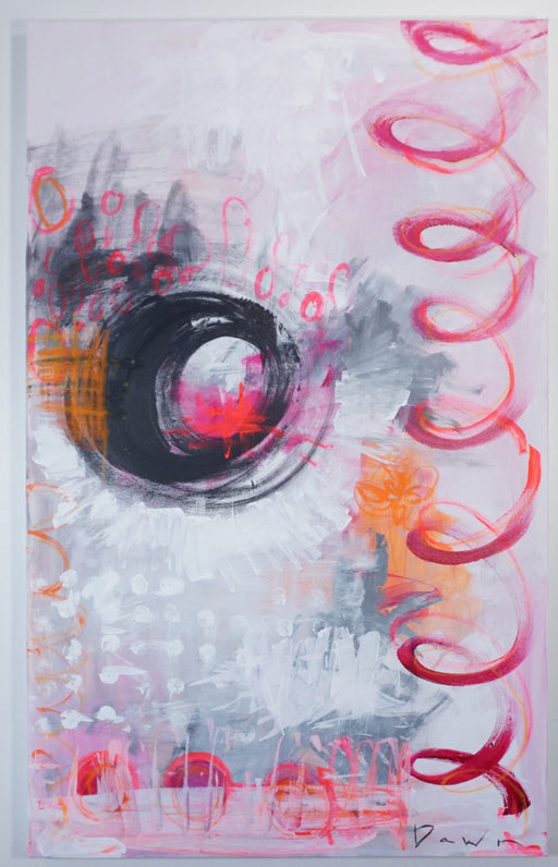 30"x48" acrylic, oil pastel, graphite, and oilstick on canvas
