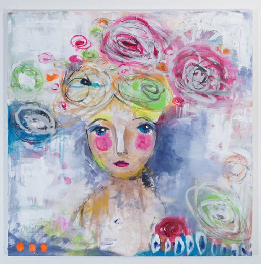 24"x24" acrylic, graphite, china marker, and charcoal on canvas